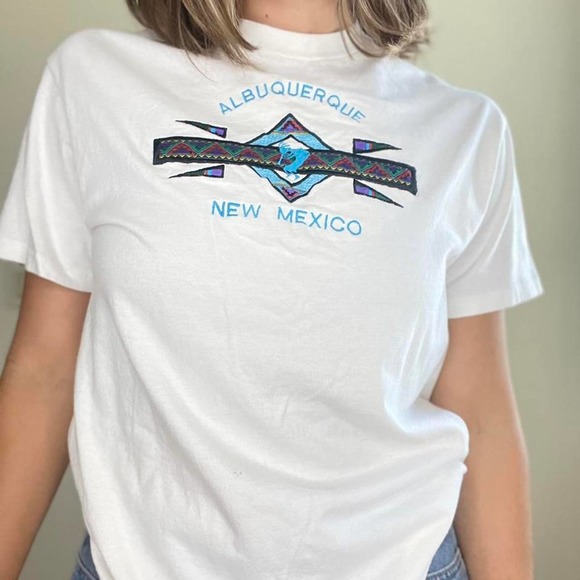 Hanes Other - Albuquerque, New Mexico embroidered spell out T-Shirt